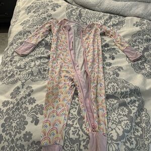 Little Sleepies pastel rainbows zippy 6-12 months